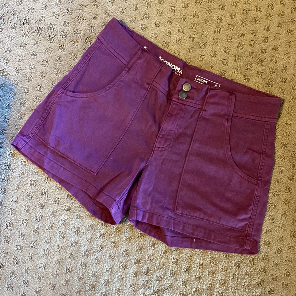 Plum colored shorts